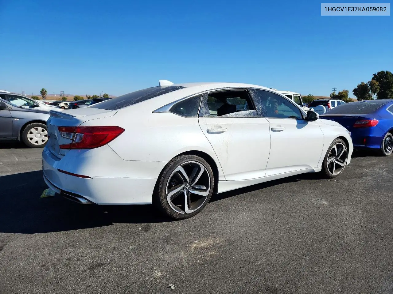 2019 HONDA ACCORD VIN 1HGCV1F37KA059082 — фото 3
