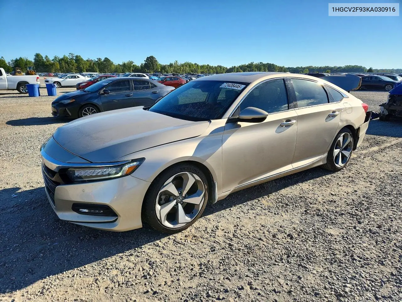 HONDA ACCORD 2019, VIN 1HGCV2F93KA030916