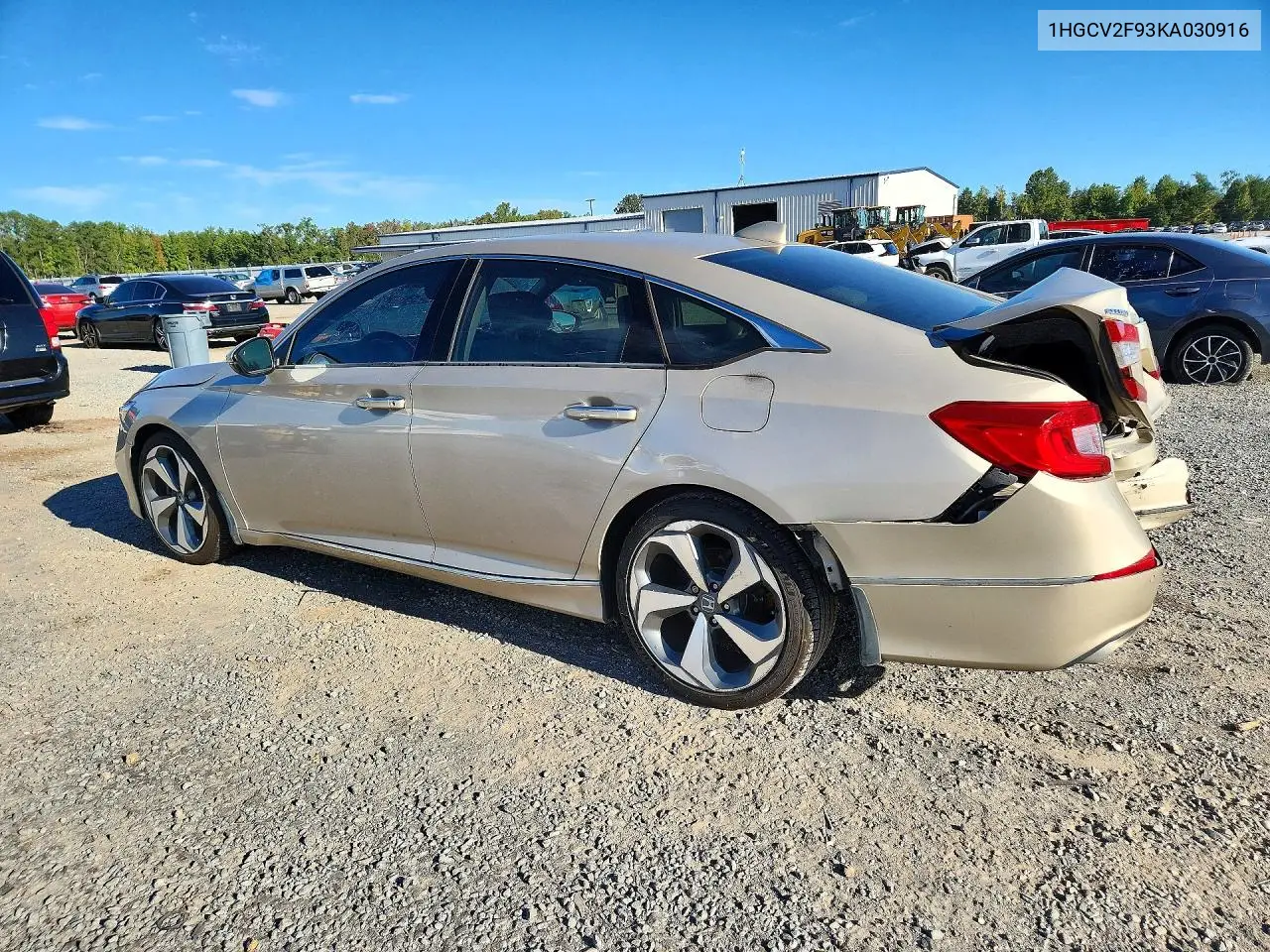 2019 HONDA ACCORD VIN 1HGCV2F93KA030916 — фото 2