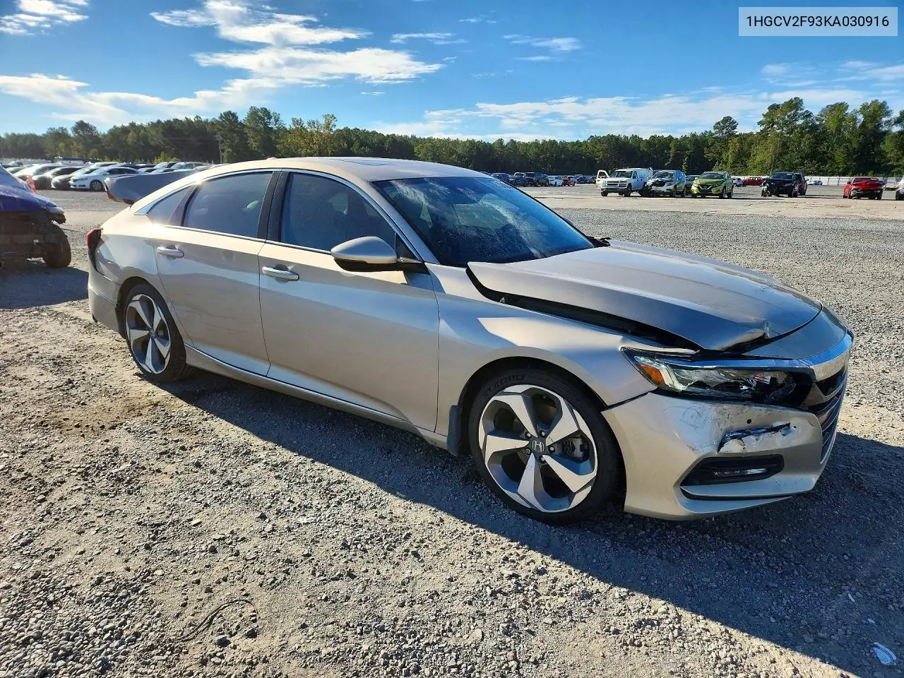 2019 HONDA ACCORD VIN 1HGCV2F93KA030916 — фото 4