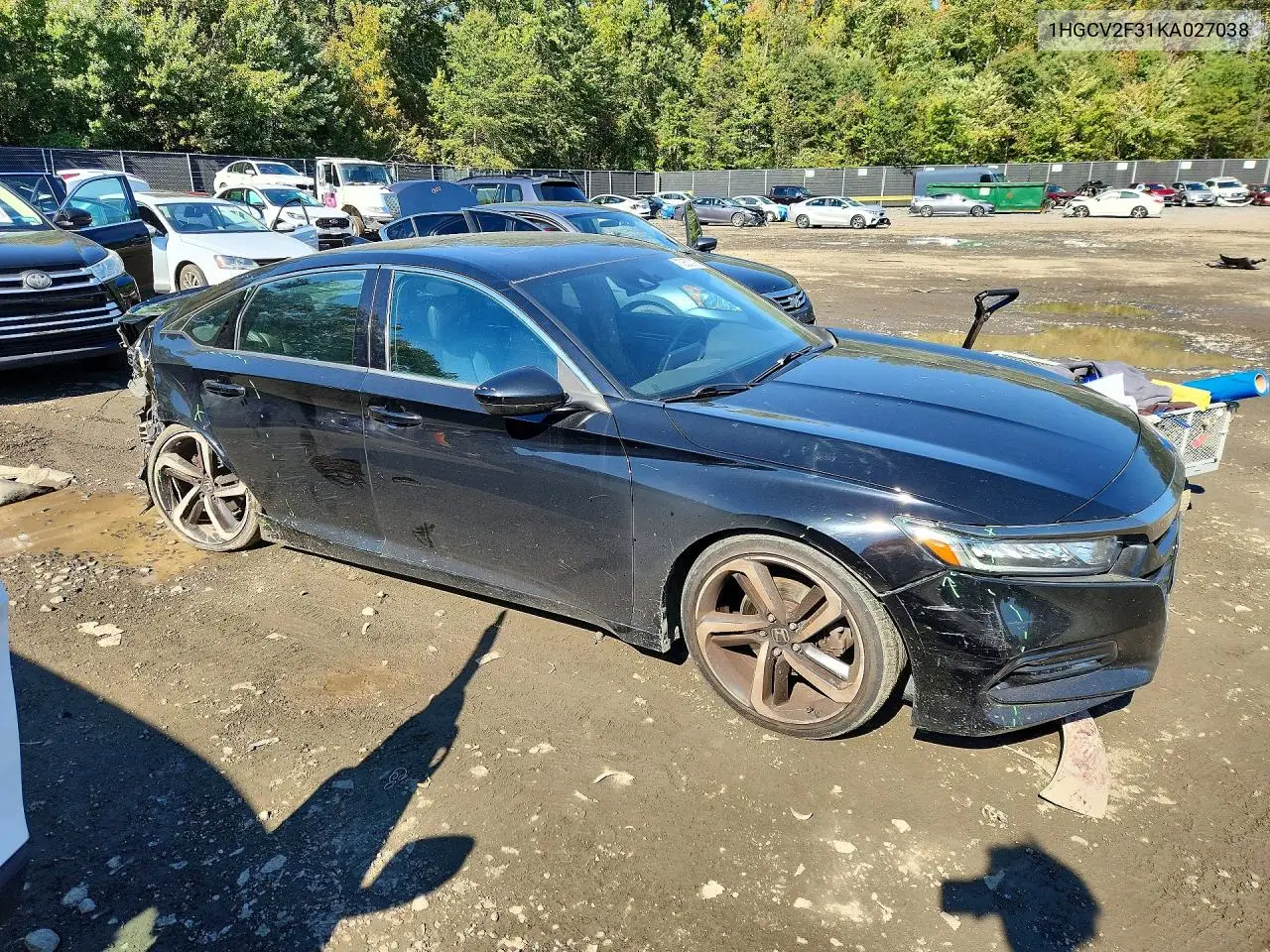 2019 HONDA ACCORD VIN 1HGCV2F31KA027038 — фото 4