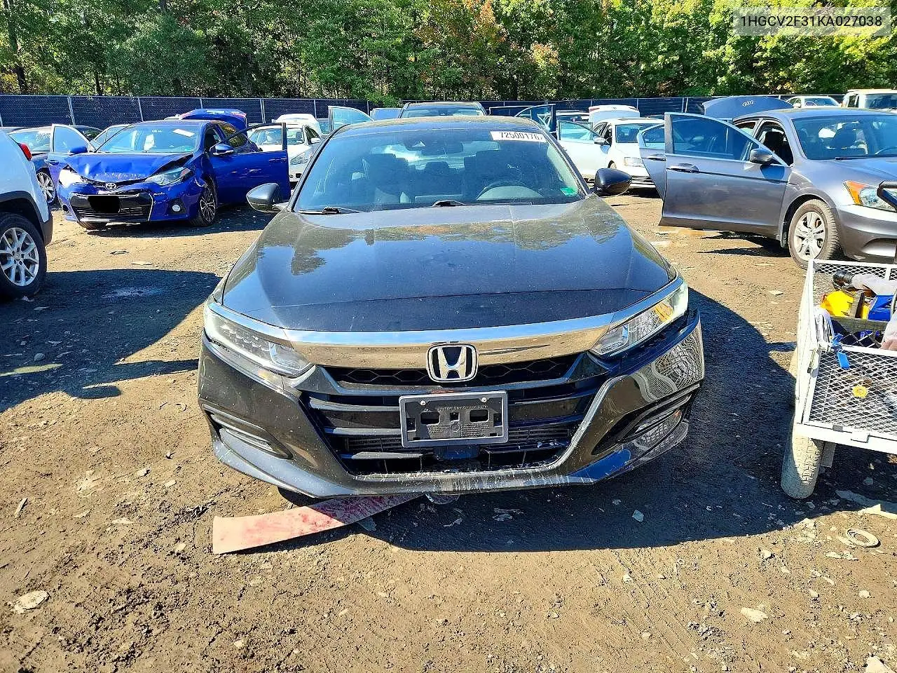2019 HONDA ACCORD VIN 1HGCV2F31KA027038 — фото 5