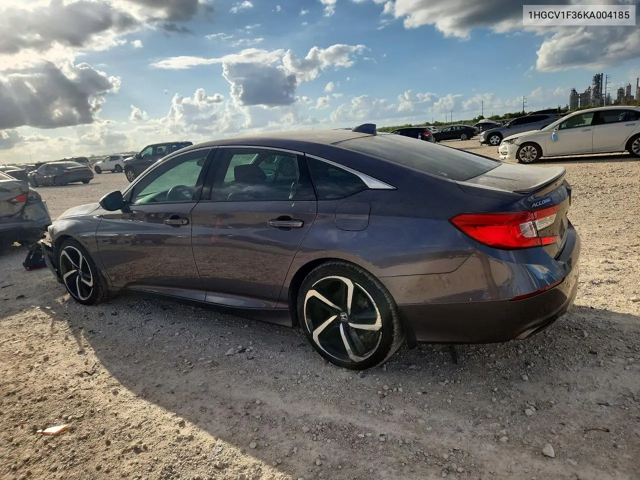 2019 HONDA ACCORD VIN 1HGCV1F36KA004185 — фото 2