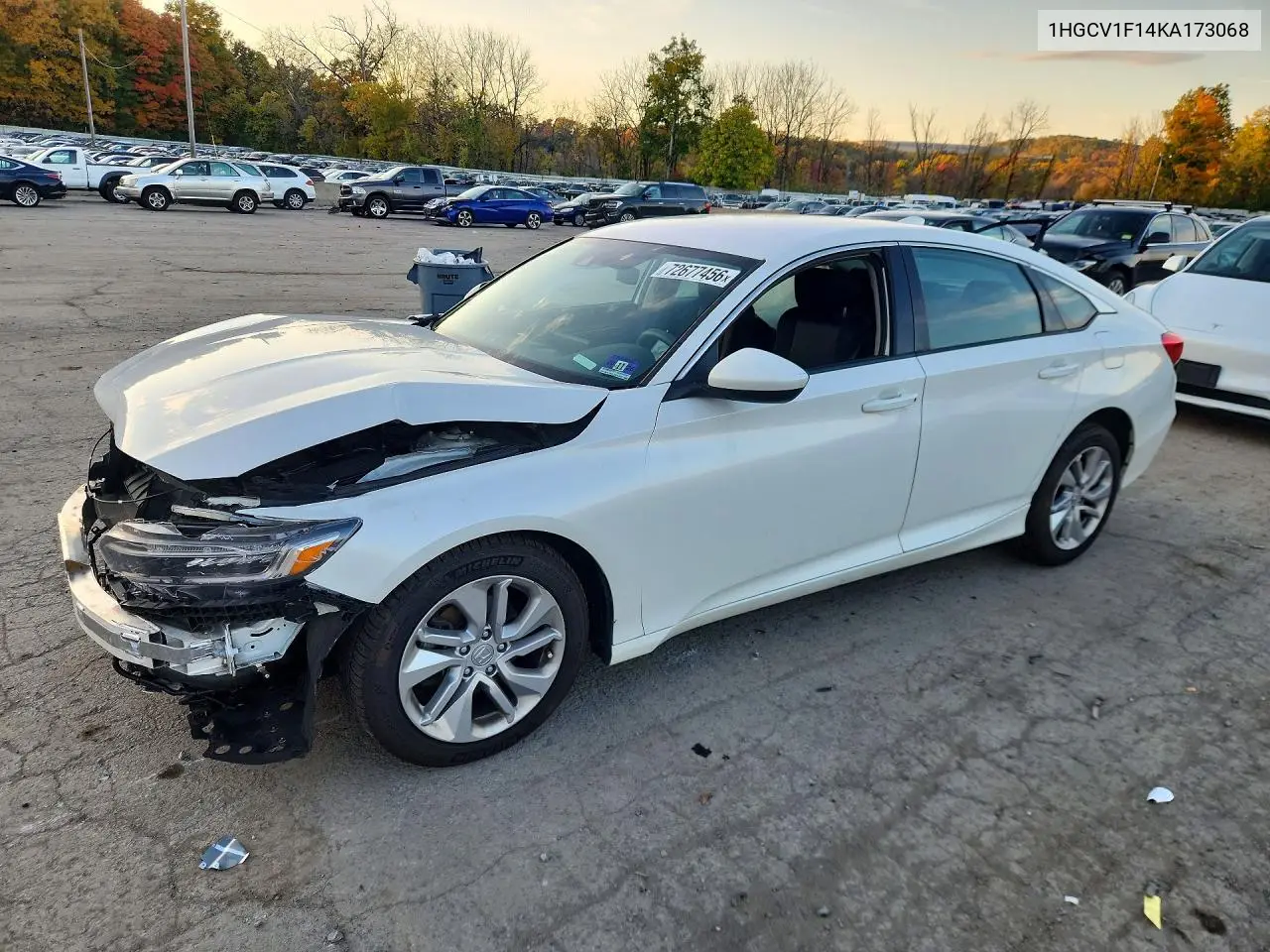 HONDA ACCORD 2019, VIN 1HGCV1F14KA173068