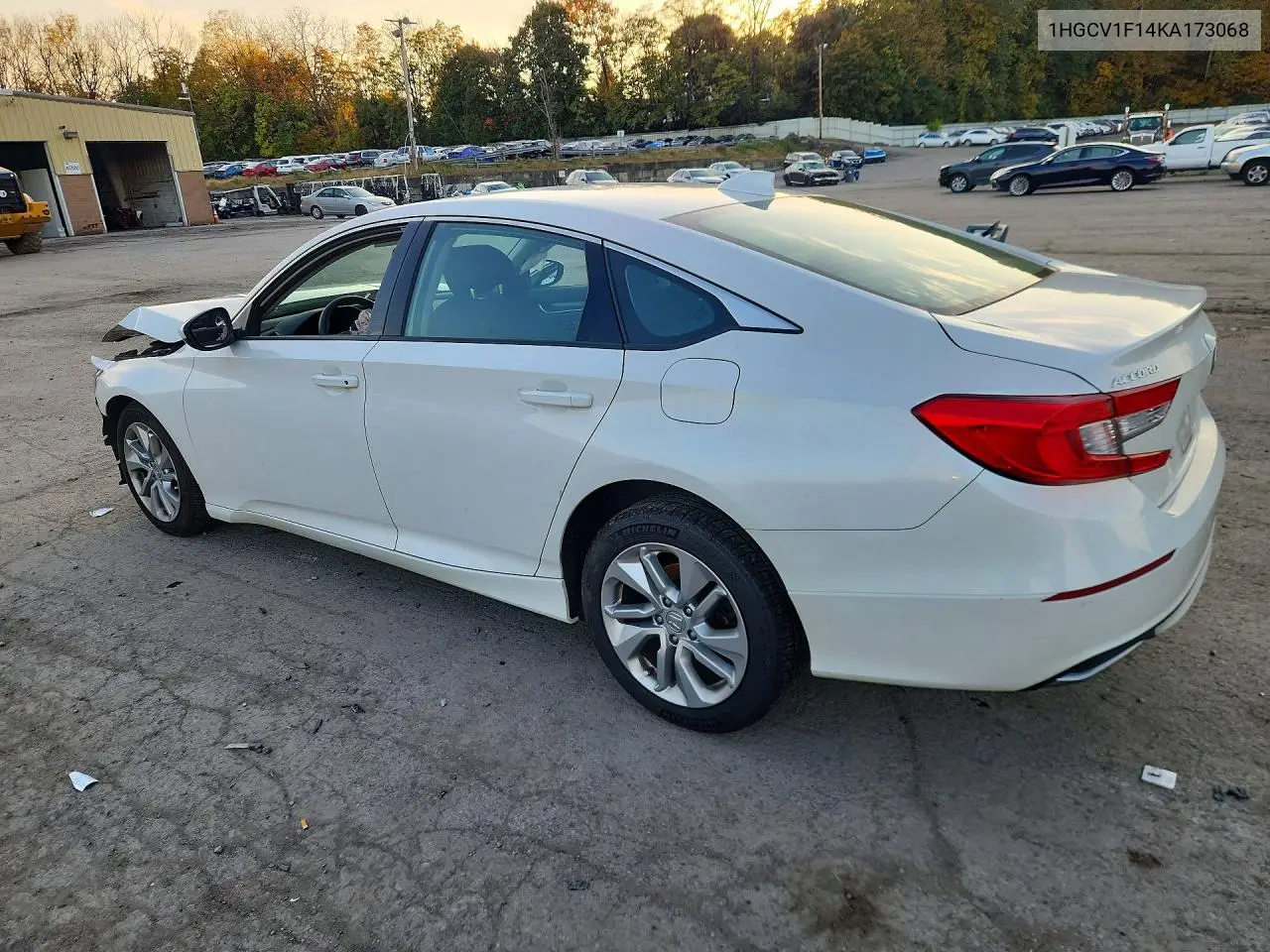 2019 HONDA ACCORD VIN 1HGCV1F14KA173068 — фото 2