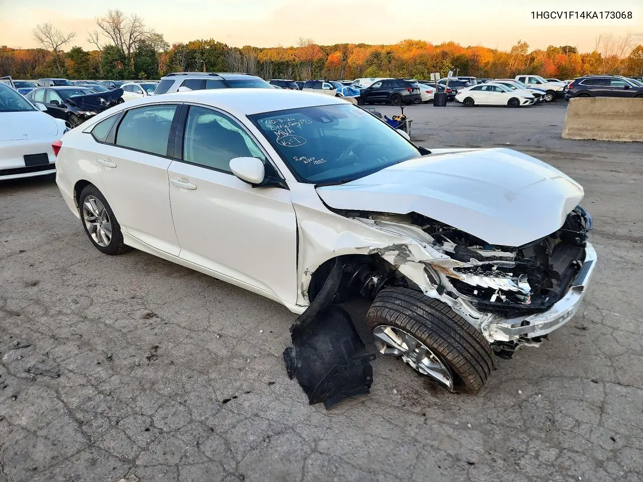 2019 HONDA ACCORD VIN 1HGCV1F14KA173068 — фото 4