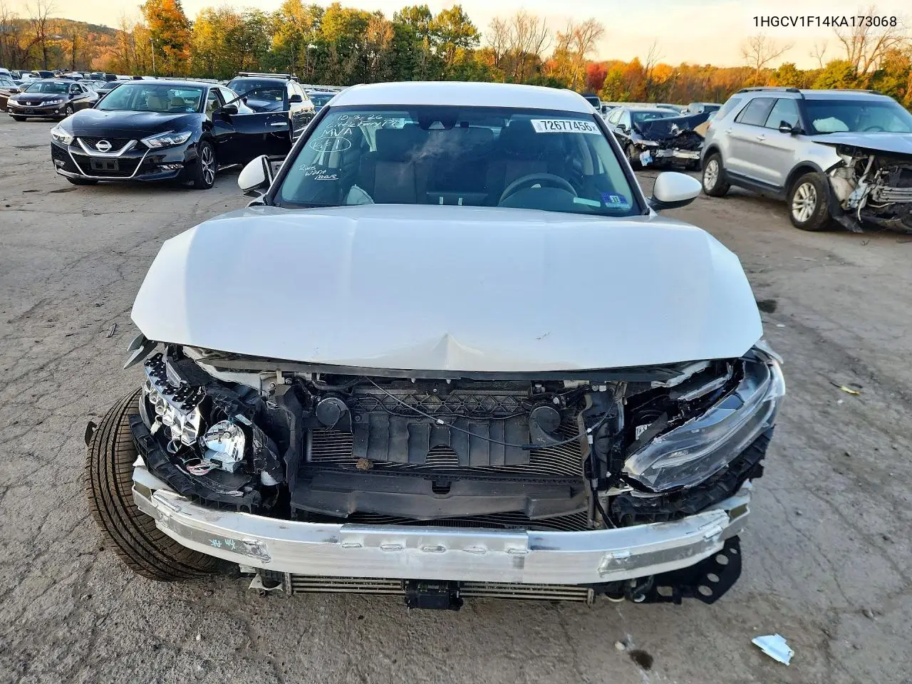 2019 HONDA ACCORD VIN 1HGCV1F14KA173068 — фото 5
