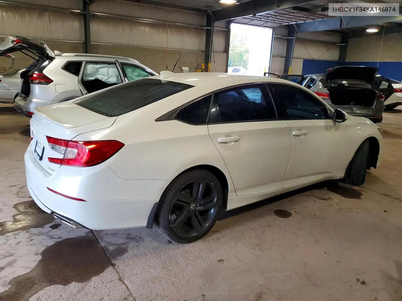 2019 HONDA ACCORD VIN 1HGCV1F34KA146874 — фото 3