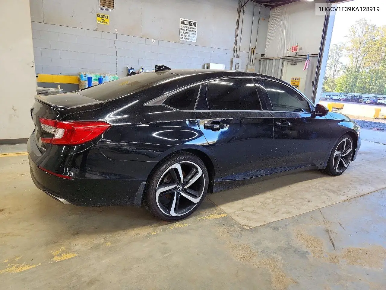 2019 HONDA ACCORD VIN 1HGCV1F39KA128919 — фото 3