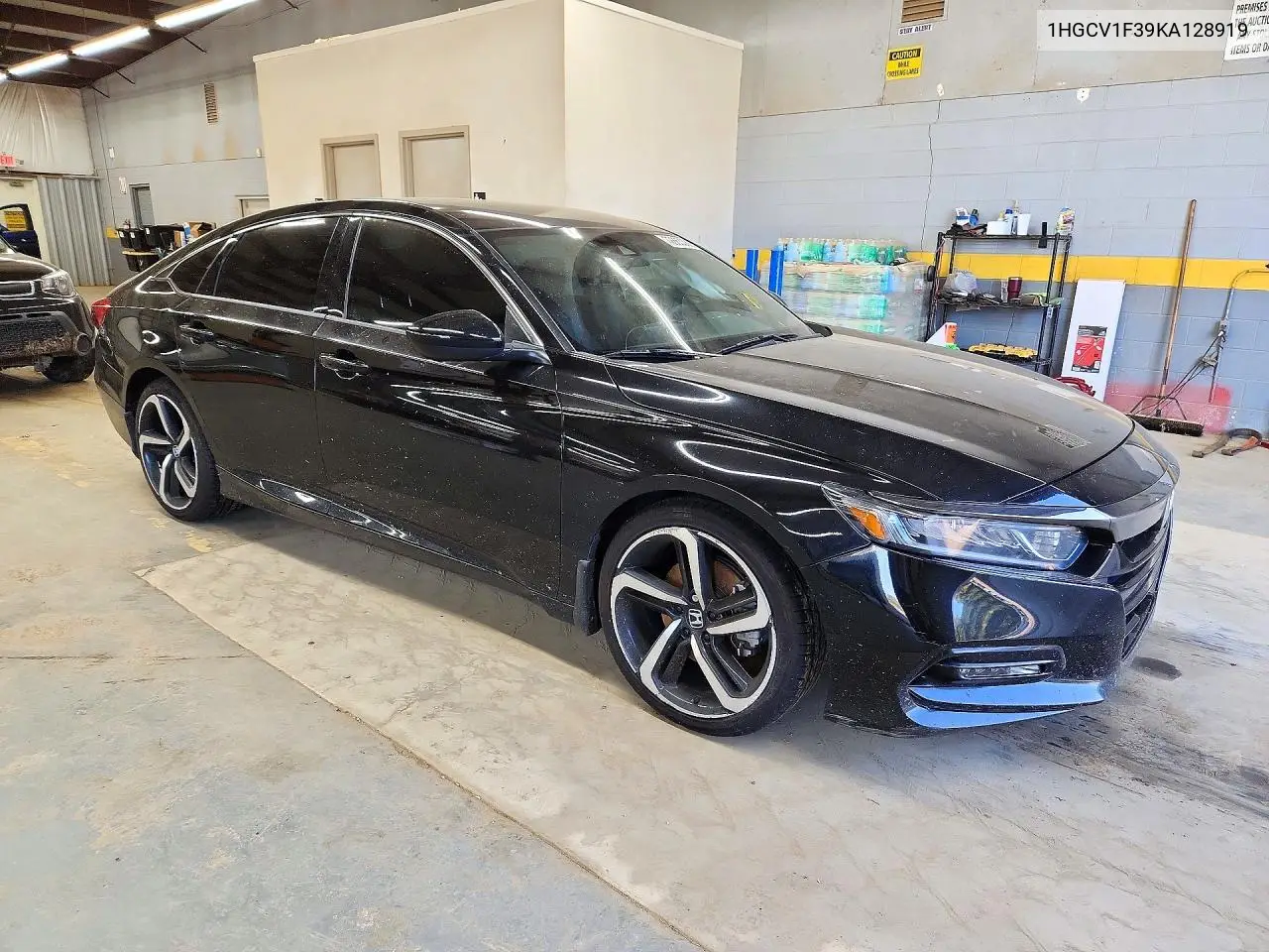2019 HONDA ACCORD VIN 1HGCV1F39KA128919 — фото 4