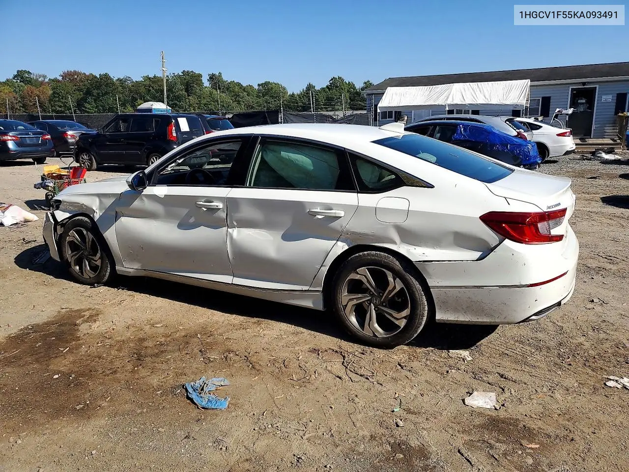 2019 HONDA ACCORD VIN 1HGCV1F55KA093491 — фото 2