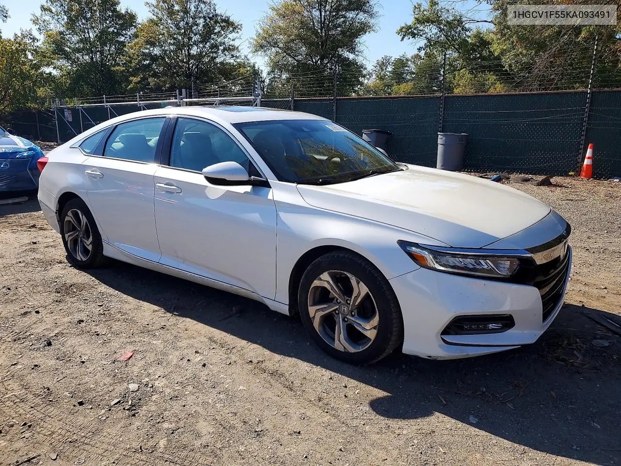 2019 HONDA ACCORD VIN 1HGCV1F55KA093491 — фото 4