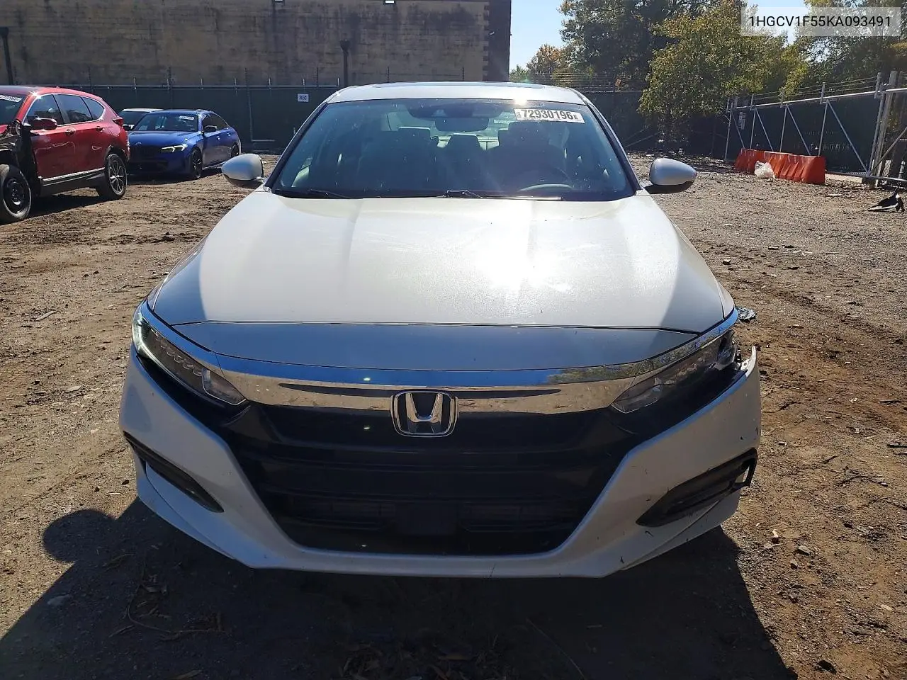 2019 HONDA ACCORD VIN 1HGCV1F55KA093491 — фото 5