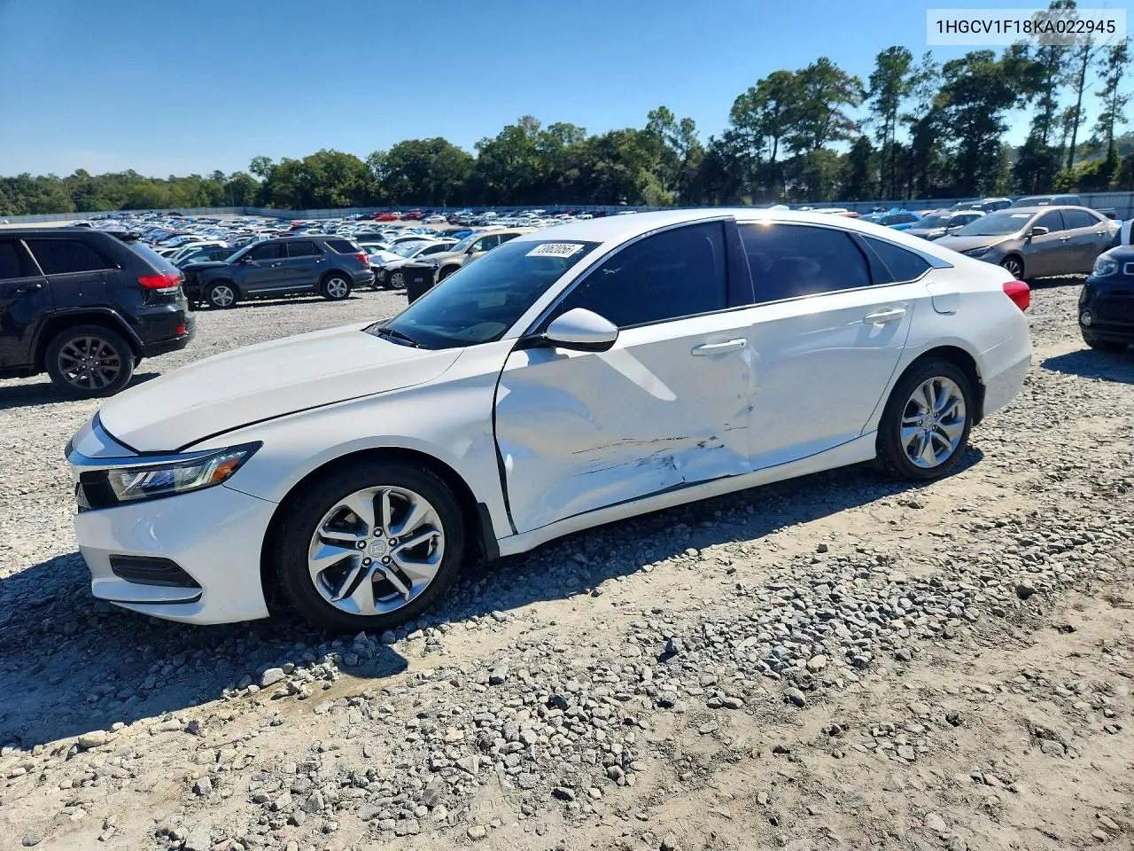 HONDA ACCORD 2019, VIN 1HGCV1F18KA022945