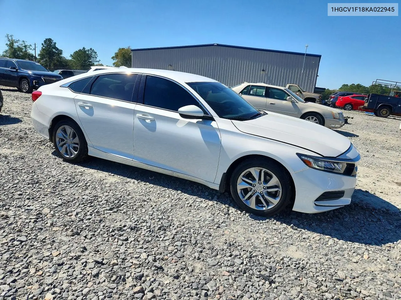 2019 HONDA ACCORD VIN 1HGCV1F18KA022945 — фото 4