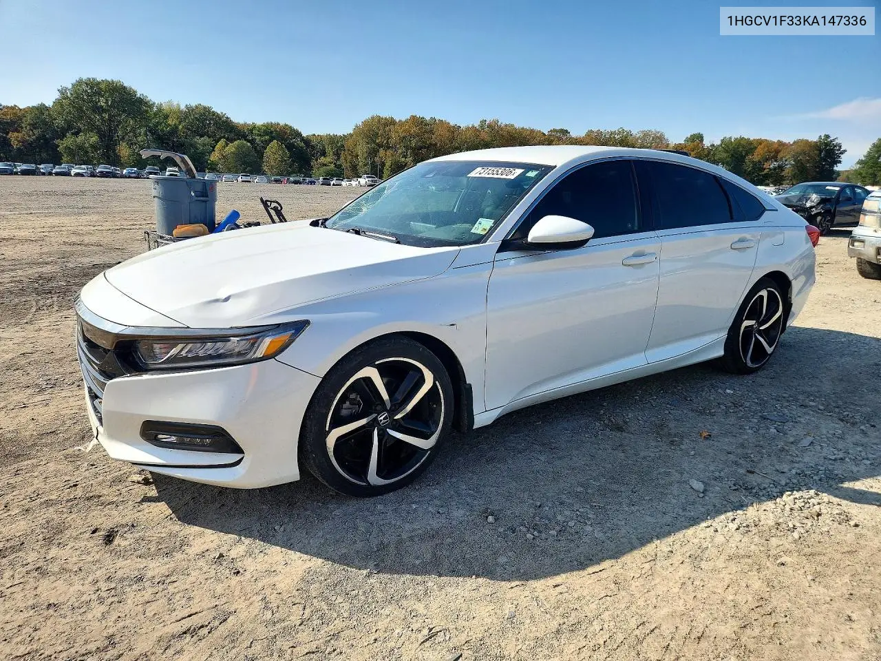 HONDA ACCORD 2019, VIN 1HGCV1F33KA147336