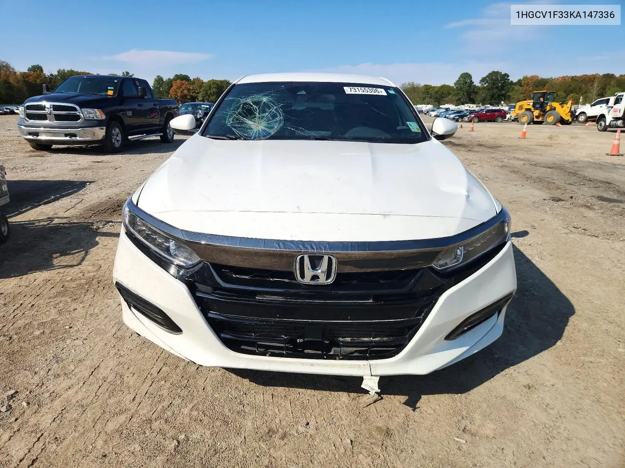 2019 HONDA ACCORD VIN 1HGCV1F33KA147336 — фото 5