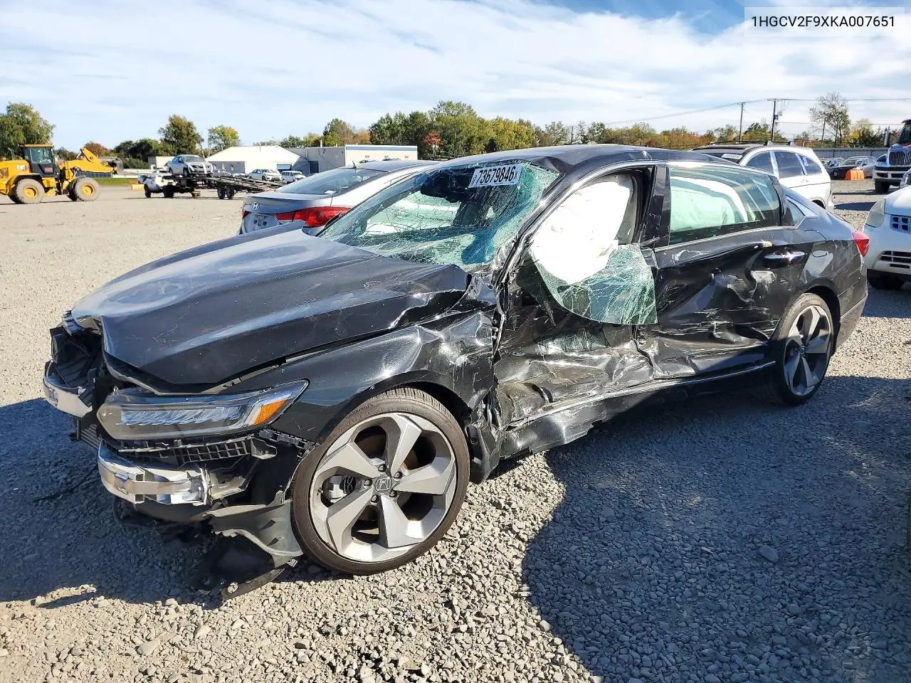 HONDA ACCORD 2019, VIN 1HGCV2F9XKA007651