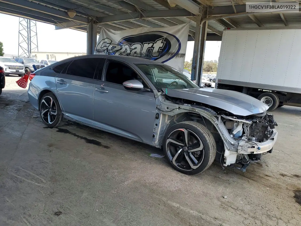2020 HONDA ACCORD VIN 1HGCV1F38LA019322 — фото 4