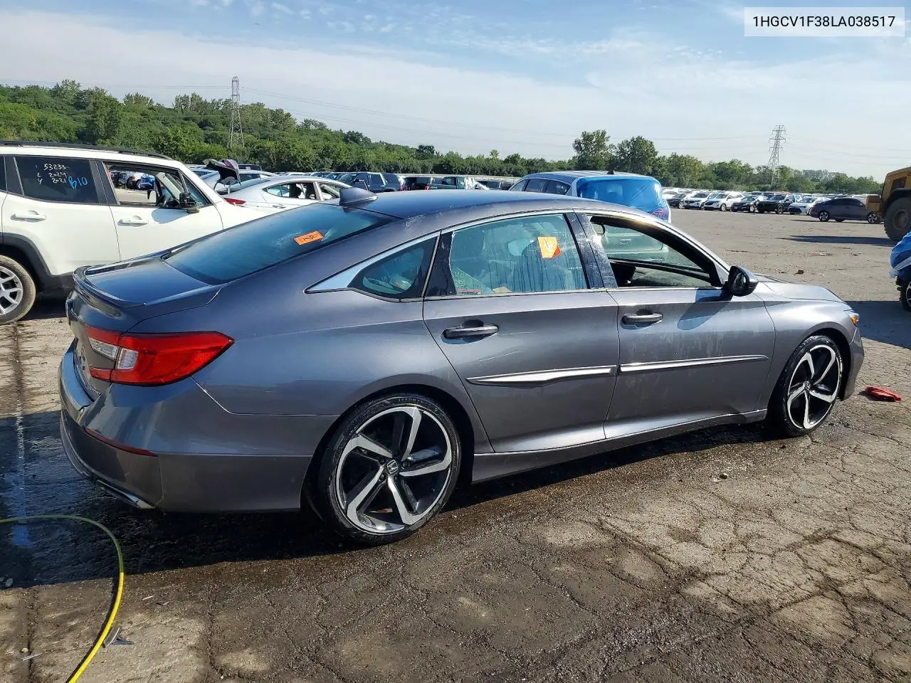 2020 HONDA ACCORD VIN 1HGCV1F38LA038517 — фото 3