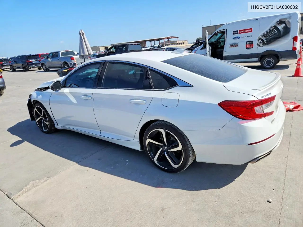 2020 HONDA ACCORD VIN 1HGCV2F31LA000682 — фото 2