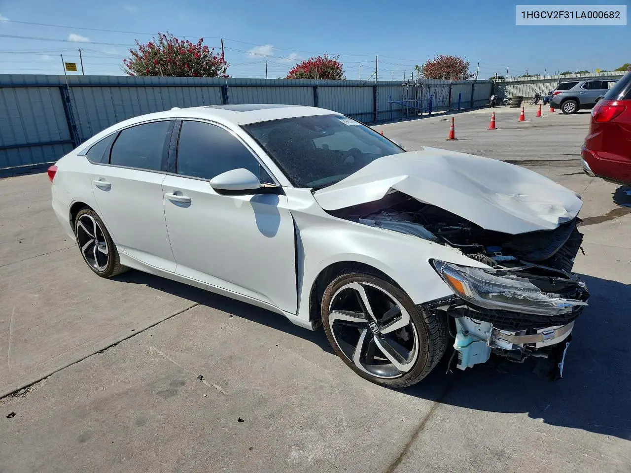 2020 HONDA ACCORD VIN 1HGCV2F31LA000682 — фото 4