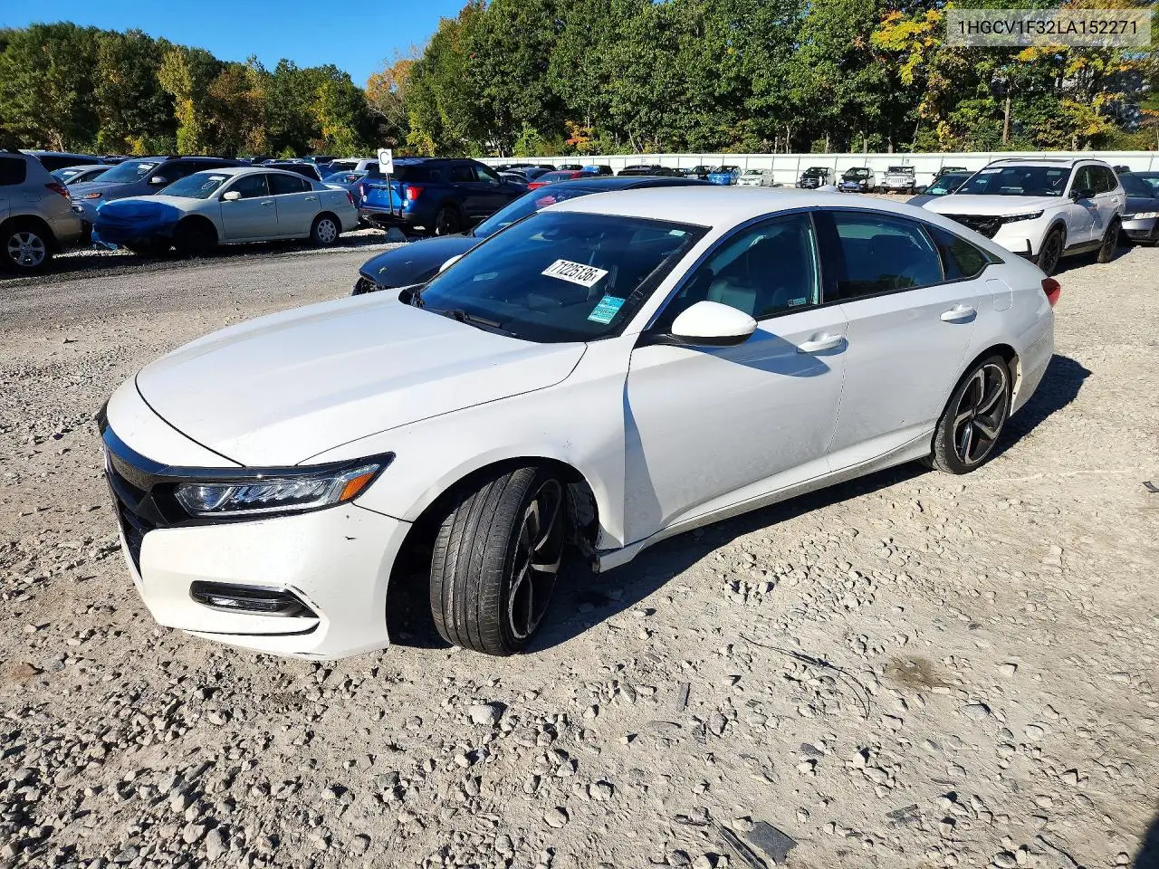 HONDA ACCORD 2020, VIN 1HGCV1F32LA152271
