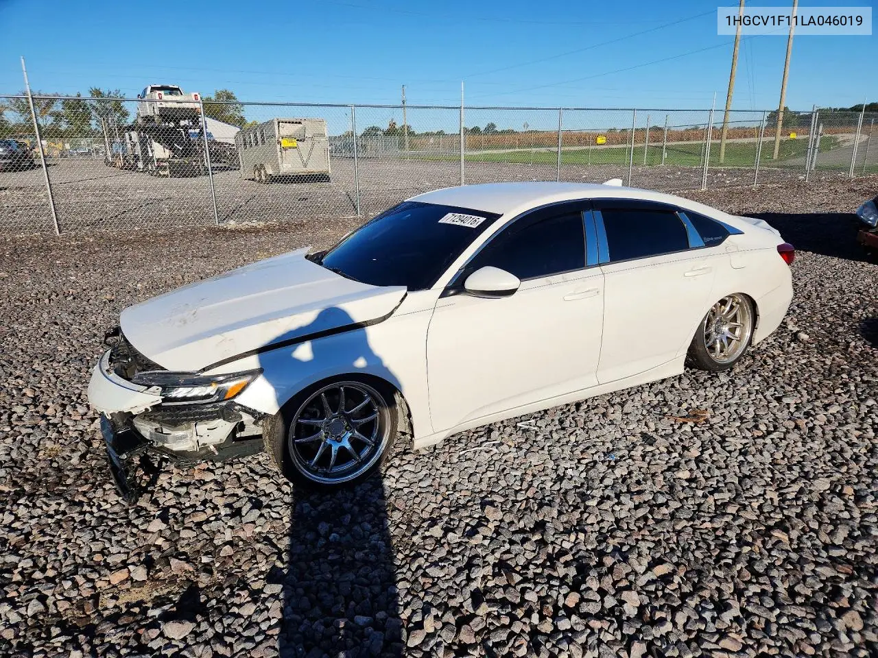 HONDA ACCORD 2020, VIN 1HGCV1F11LA046019