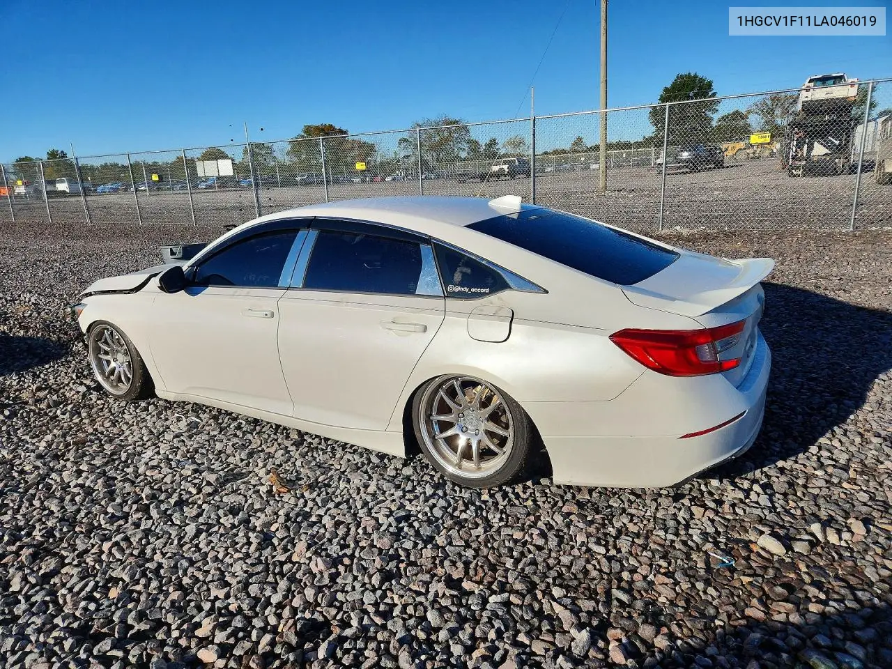 2020 HONDA ACCORD VIN 1HGCV1F11LA046019 — фото 2