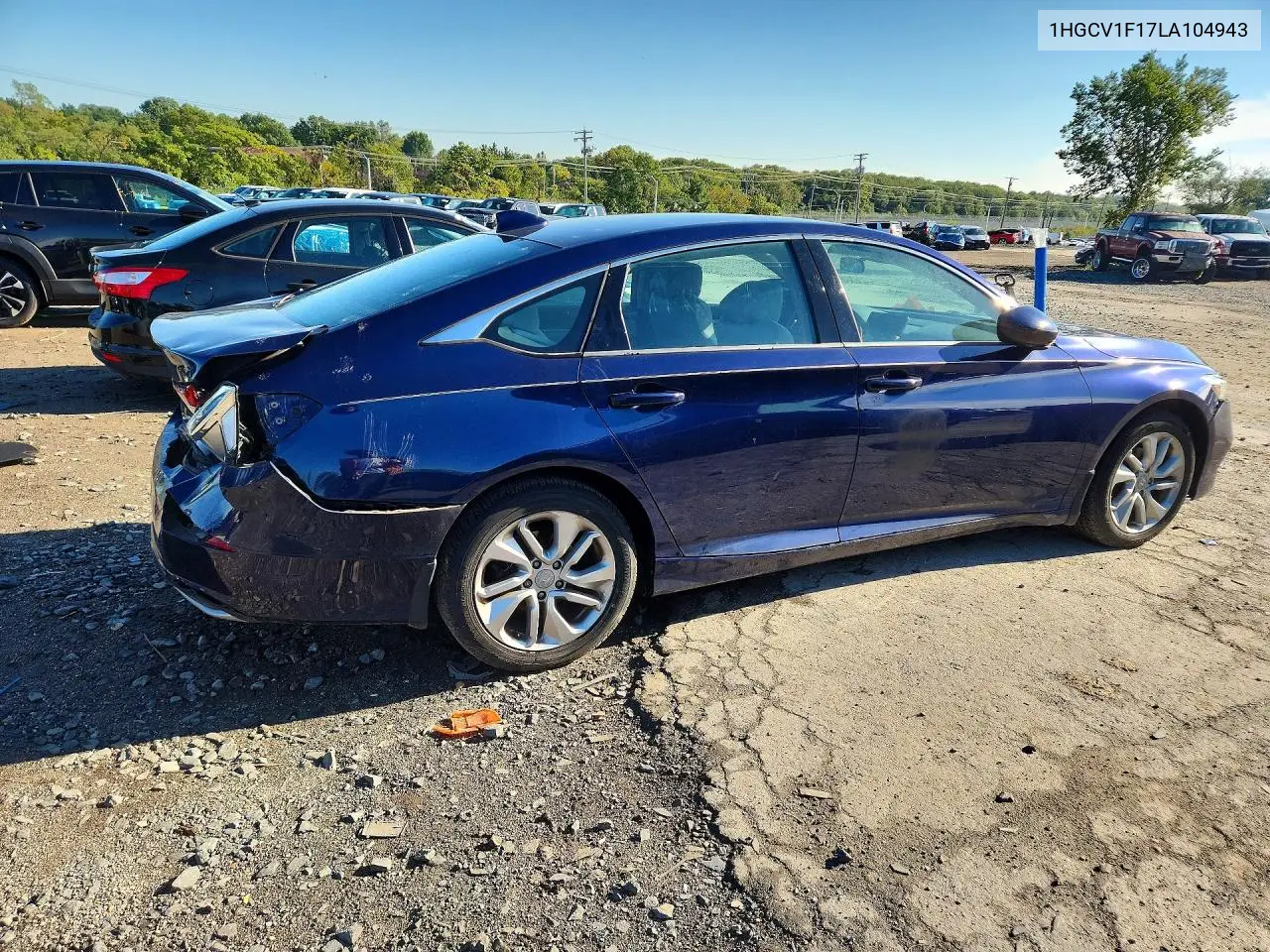 2020 HONDA ACCORD VIN 1HGCV1F17LA104943 — фото 3