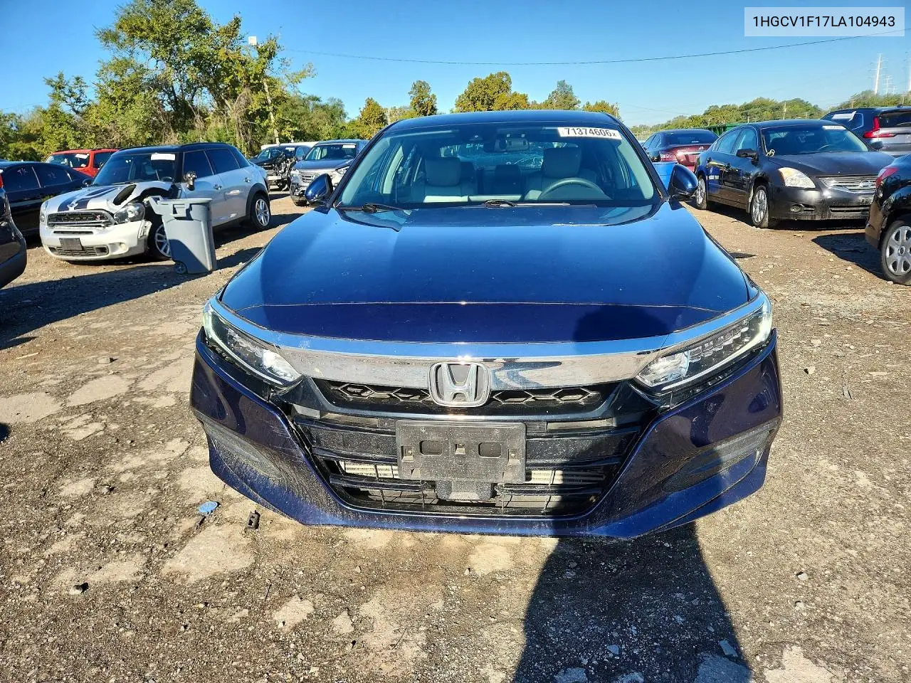 2020 HONDA ACCORD VIN 1HGCV1F17LA104943 — фото 5