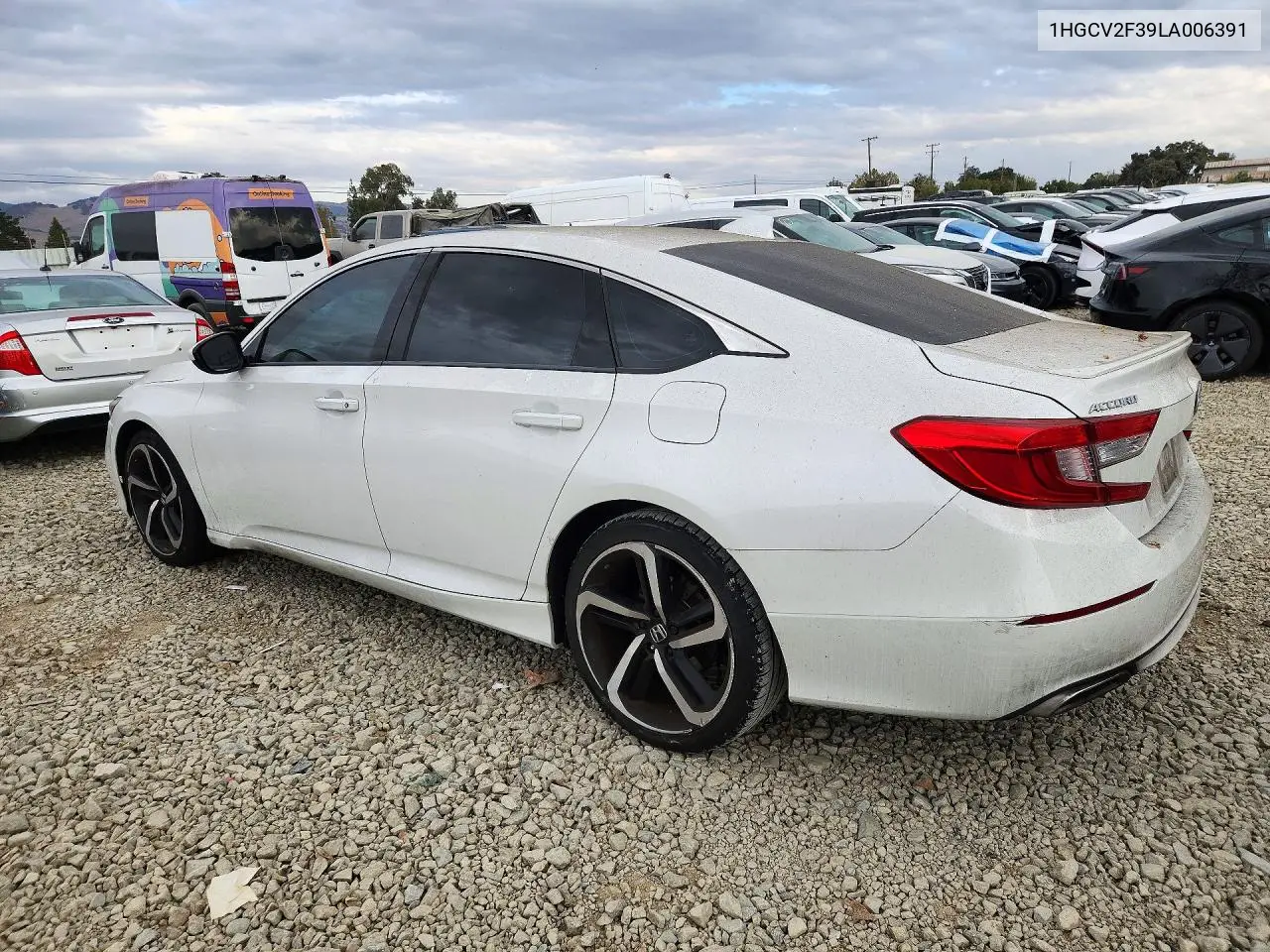 2020 HONDA ACCORD VIN 1HGCV2F39LA006391 — фото 2