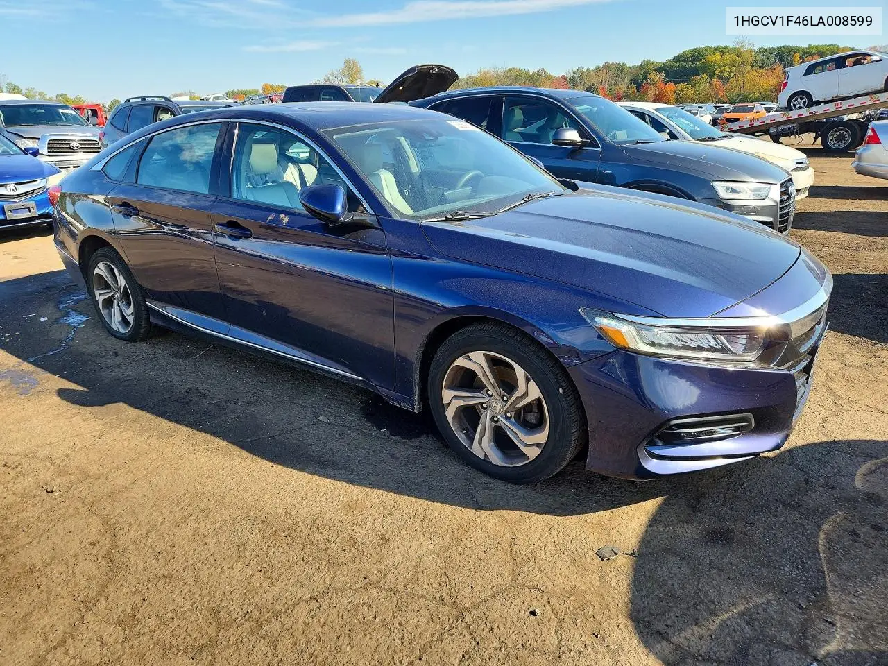 2020 HONDA ACCORD VIN 1HGCV1F46LA008599 — фото 4