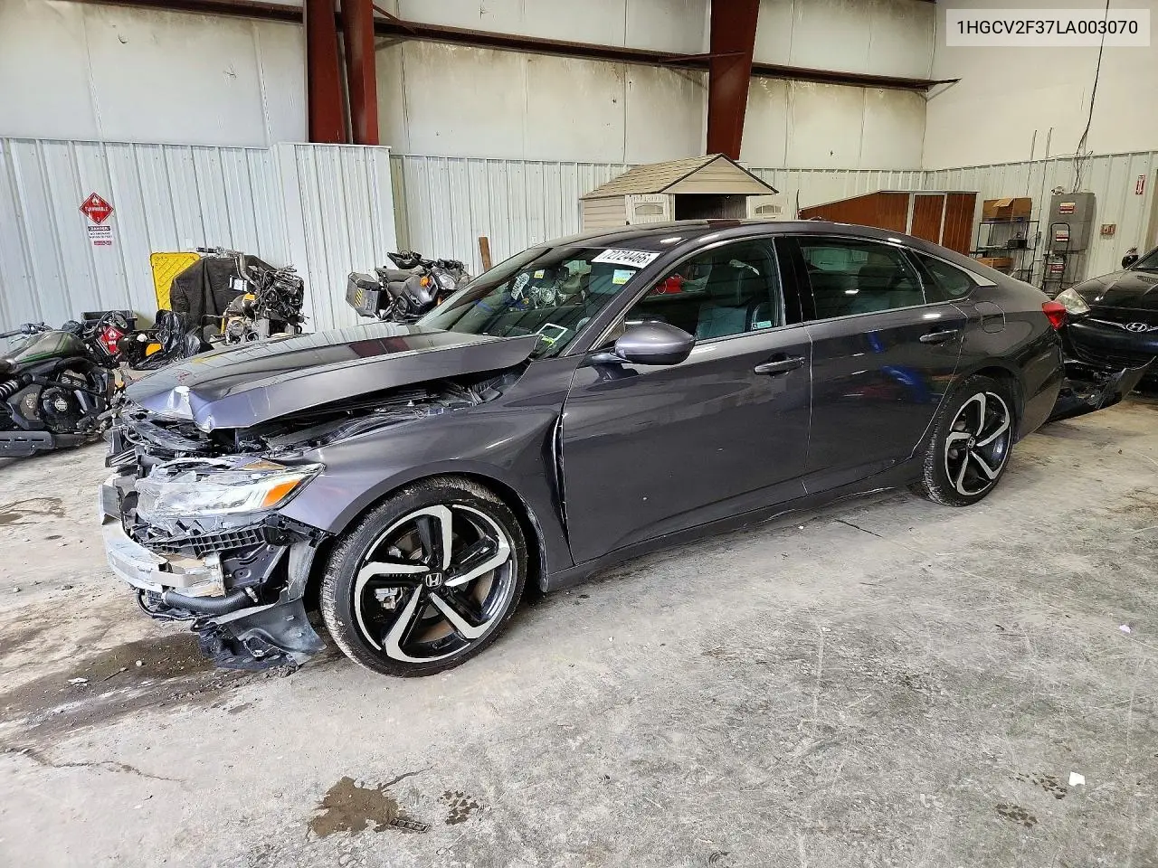 HONDA ACCORD 2020, VIN 1HGCV2F37LA003070