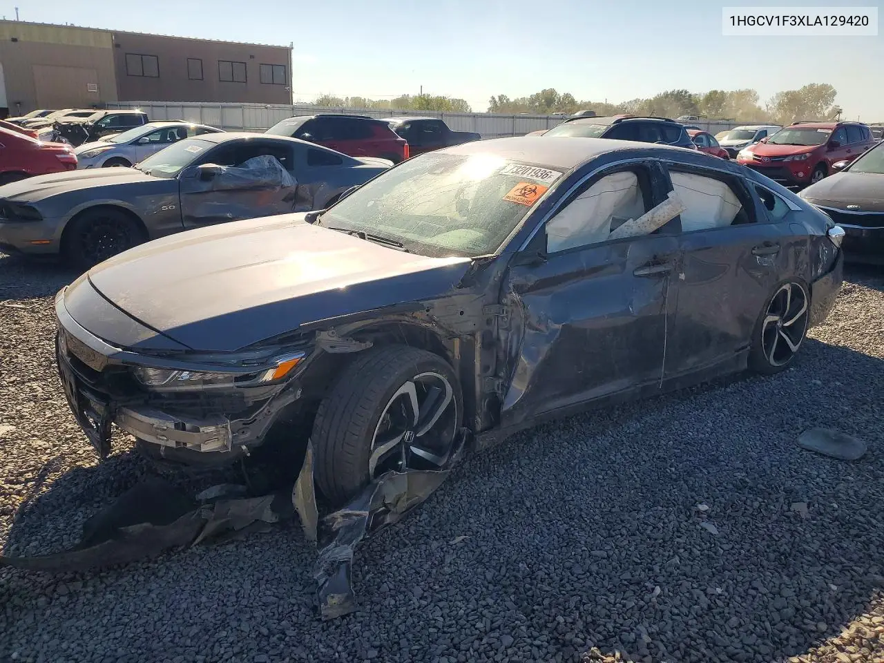 HONDA ACCORD 2020, VIN 1HGCV1F3XLA129420