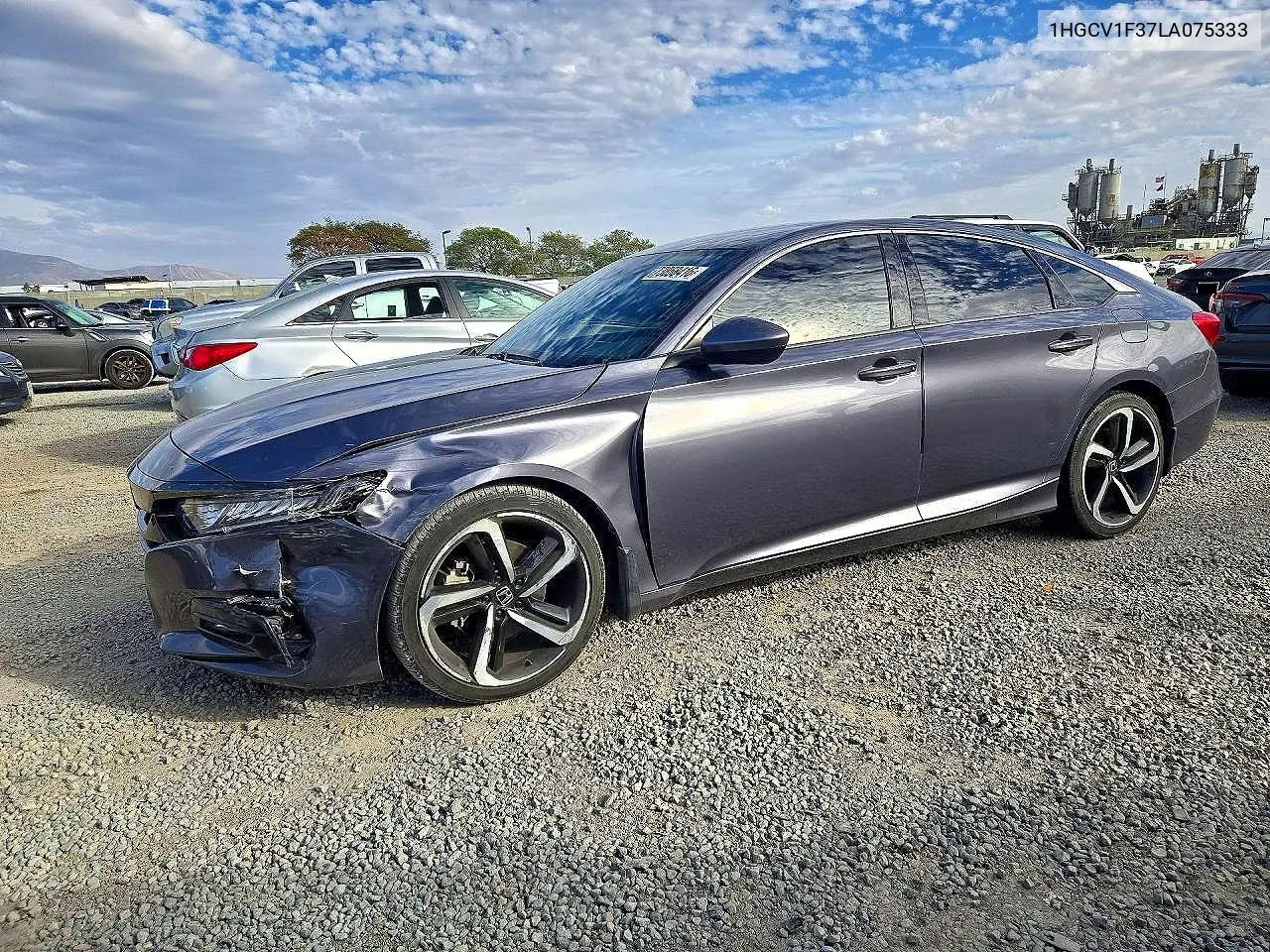 HONDA ACCORD 2020, VIN 1HGCV1F37LA075333