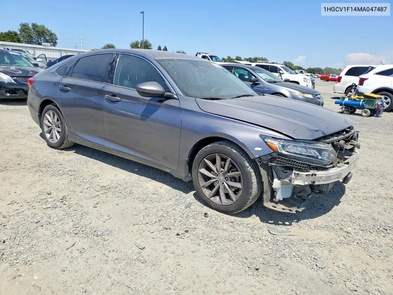 2021 HONDA ACCORD VIN 1HGCV1F14MA047487 — фото 4