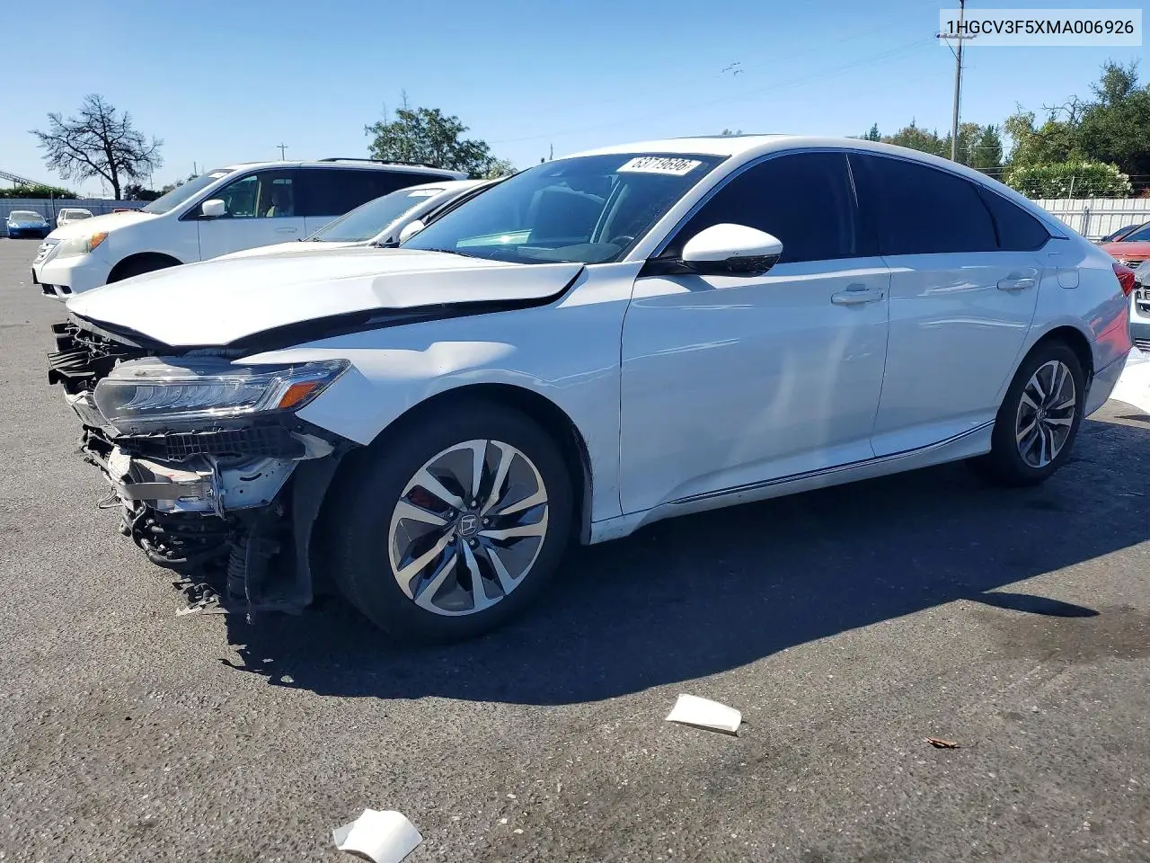 HONDA ACCORD 2021, VIN 1HGCV3F5XMA006926