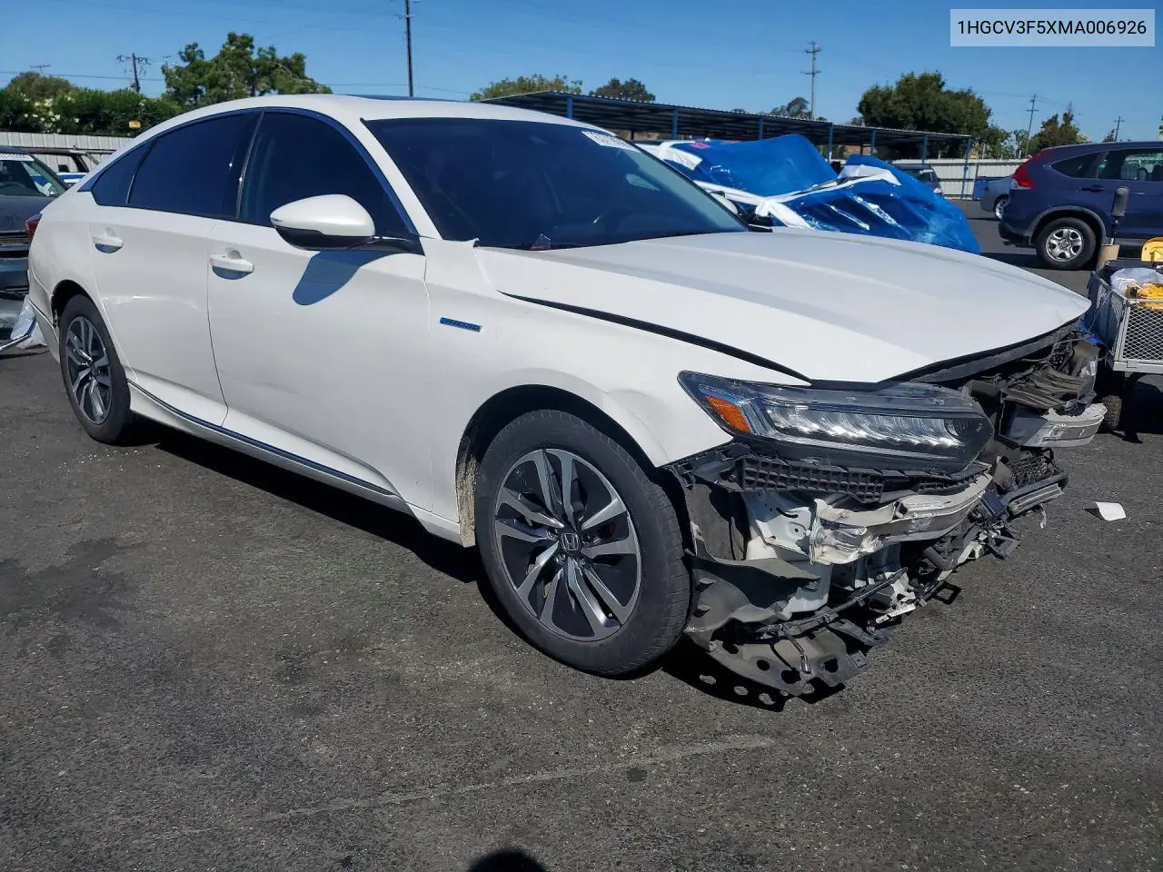 2021 HONDA ACCORD VIN 1HGCV3F5XMA006926 — фото 4
