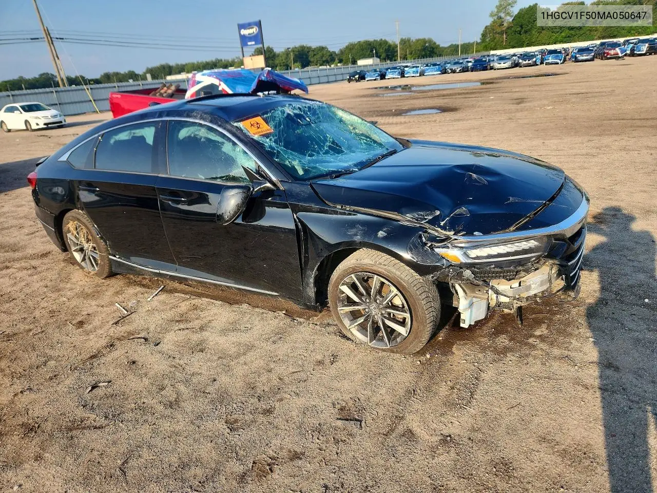 2021 HONDA ACCORD VIN 1HGCV1F50MA050647 — фото 4