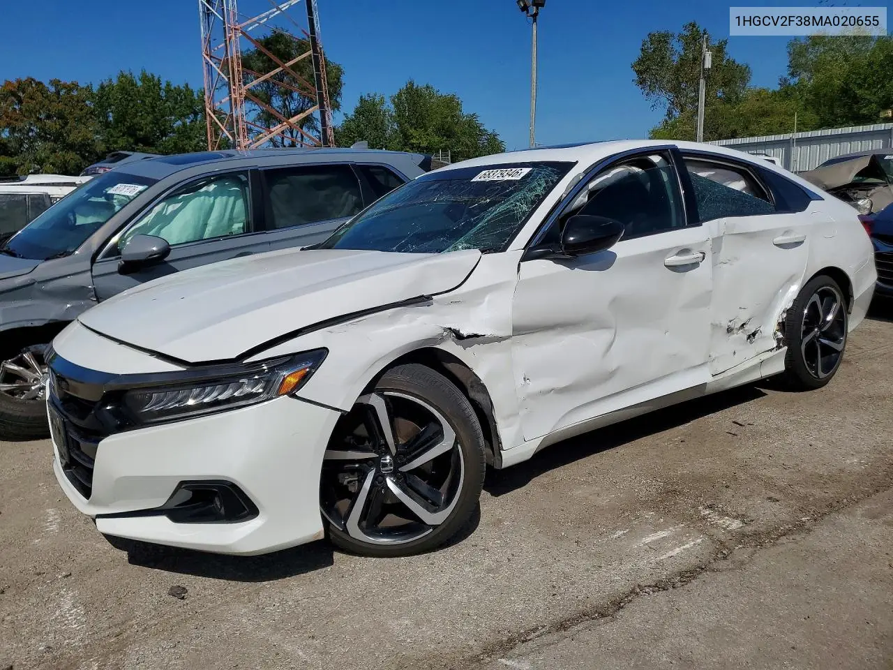 HONDA ACCORD 2021, VIN 1HGCV2F38MA020655
