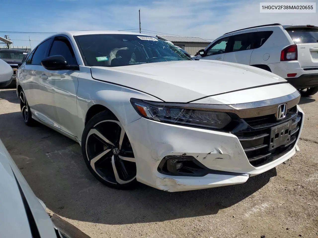 2021 HONDA ACCORD VIN 1HGCV2F38MA020655 — фото 4
