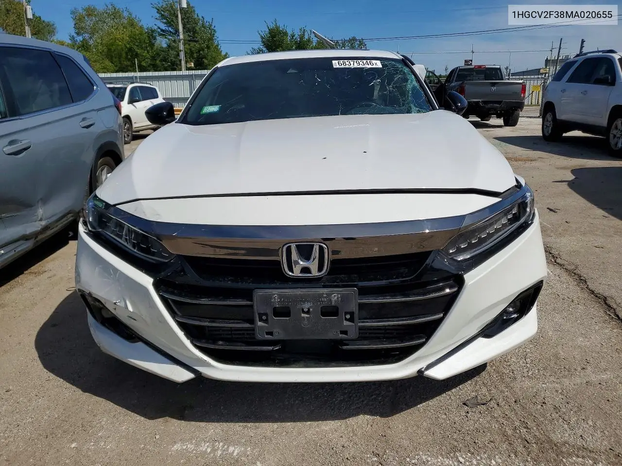 2021 HONDA ACCORD VIN 1HGCV2F38MA020655 — фото 5