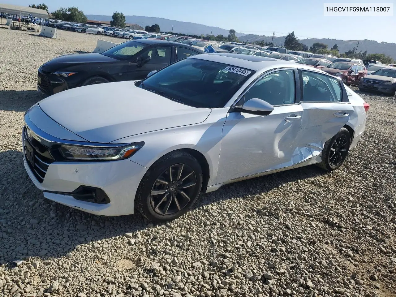HONDA ACCORD 2021, VIN 1HGCV1F59MA118007