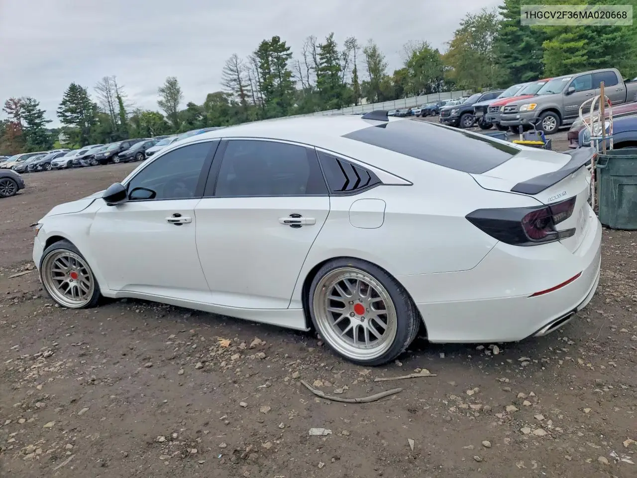 2021 HONDA ACCORD VIN 1HGCV2F36MA020668 — фото 2