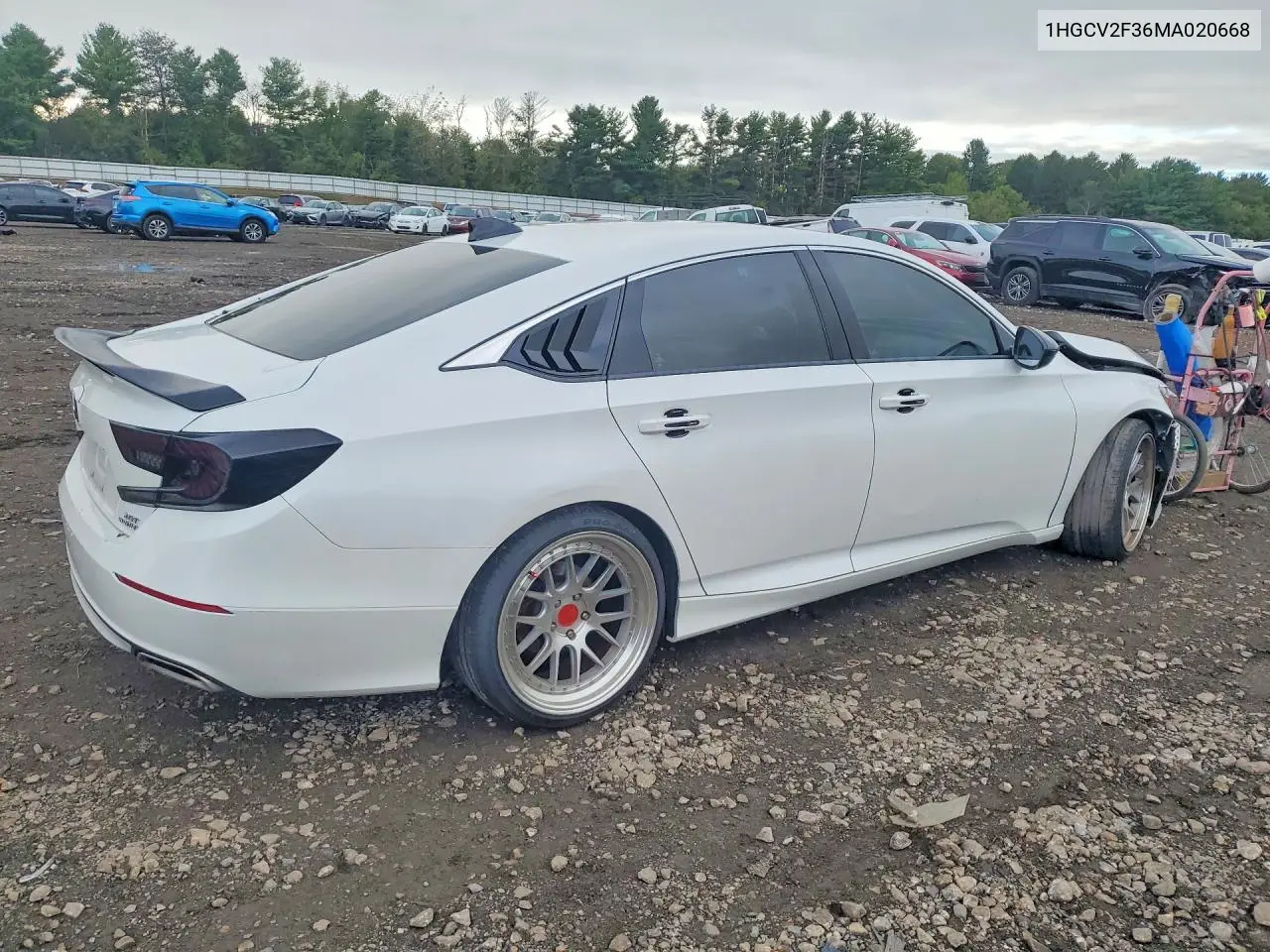 2021 HONDA ACCORD VIN 1HGCV2F36MA020668 — фото 3