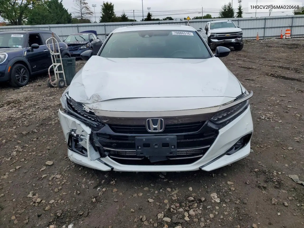 2021 HONDA ACCORD VIN 1HGCV2F36MA020668 — фото 5
