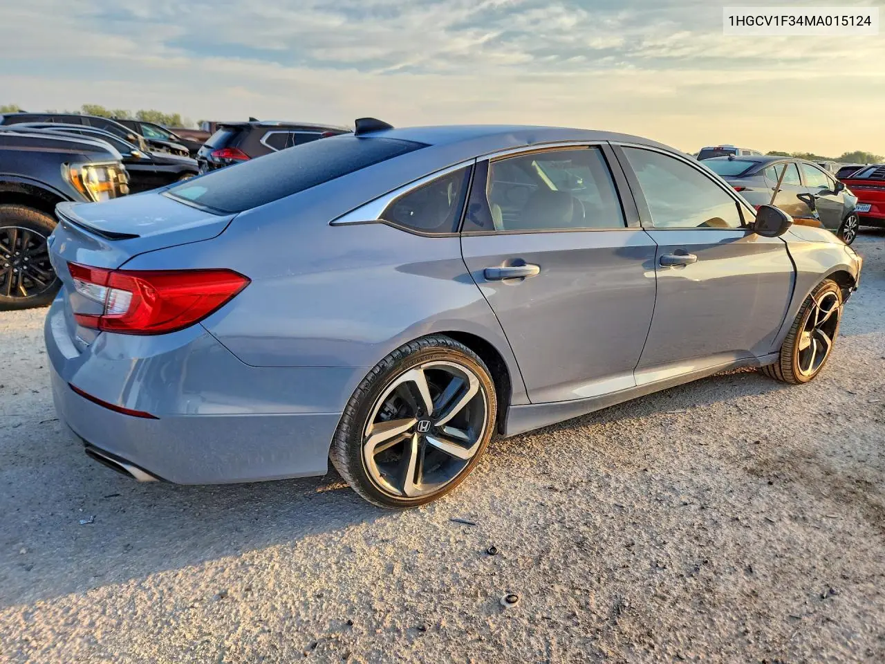 2021 HONDA ACCORD VIN 1HGCV1F34MA015124 — фото 3