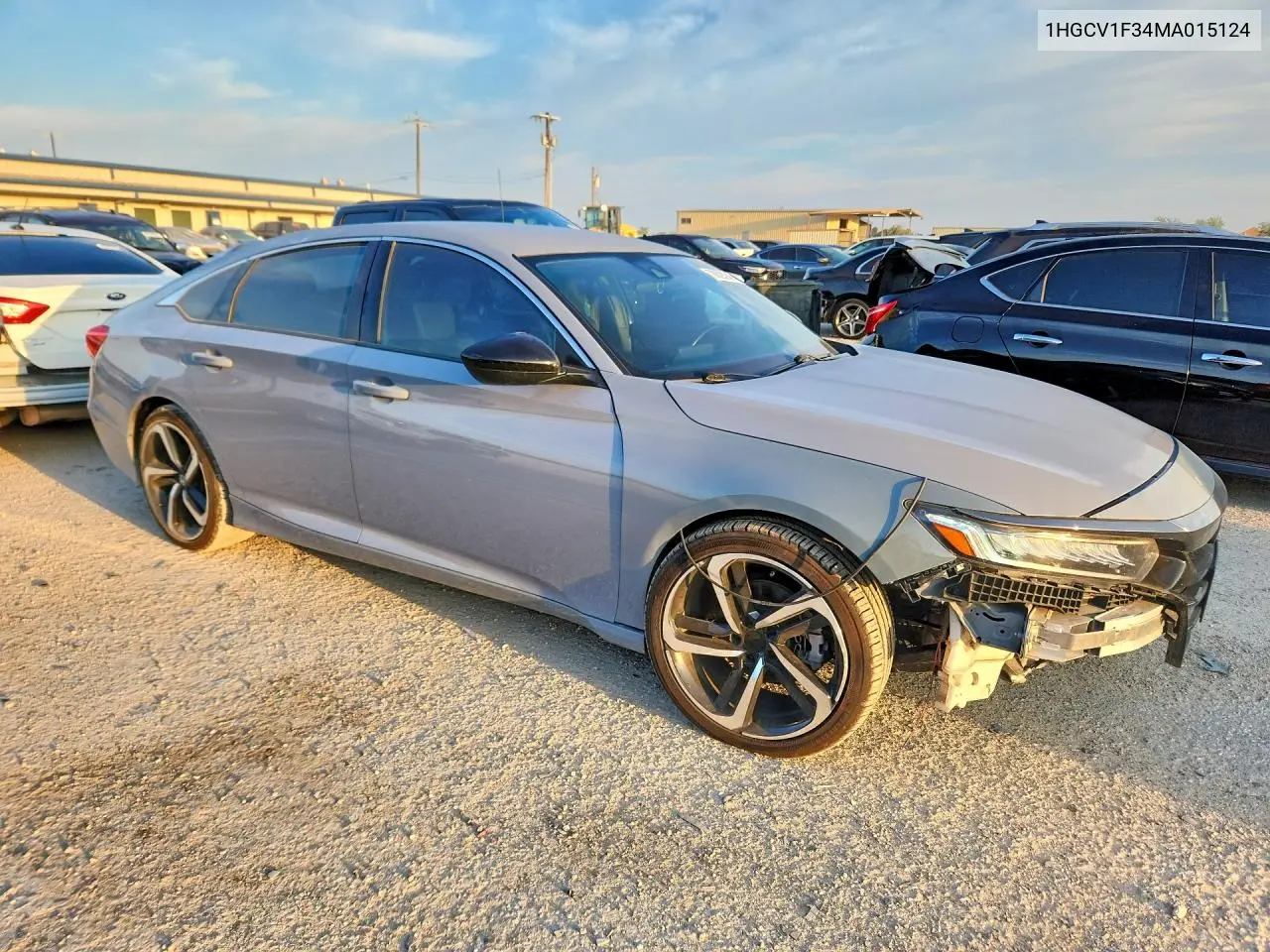 2021 HONDA ACCORD VIN 1HGCV1F34MA015124 — фото 4