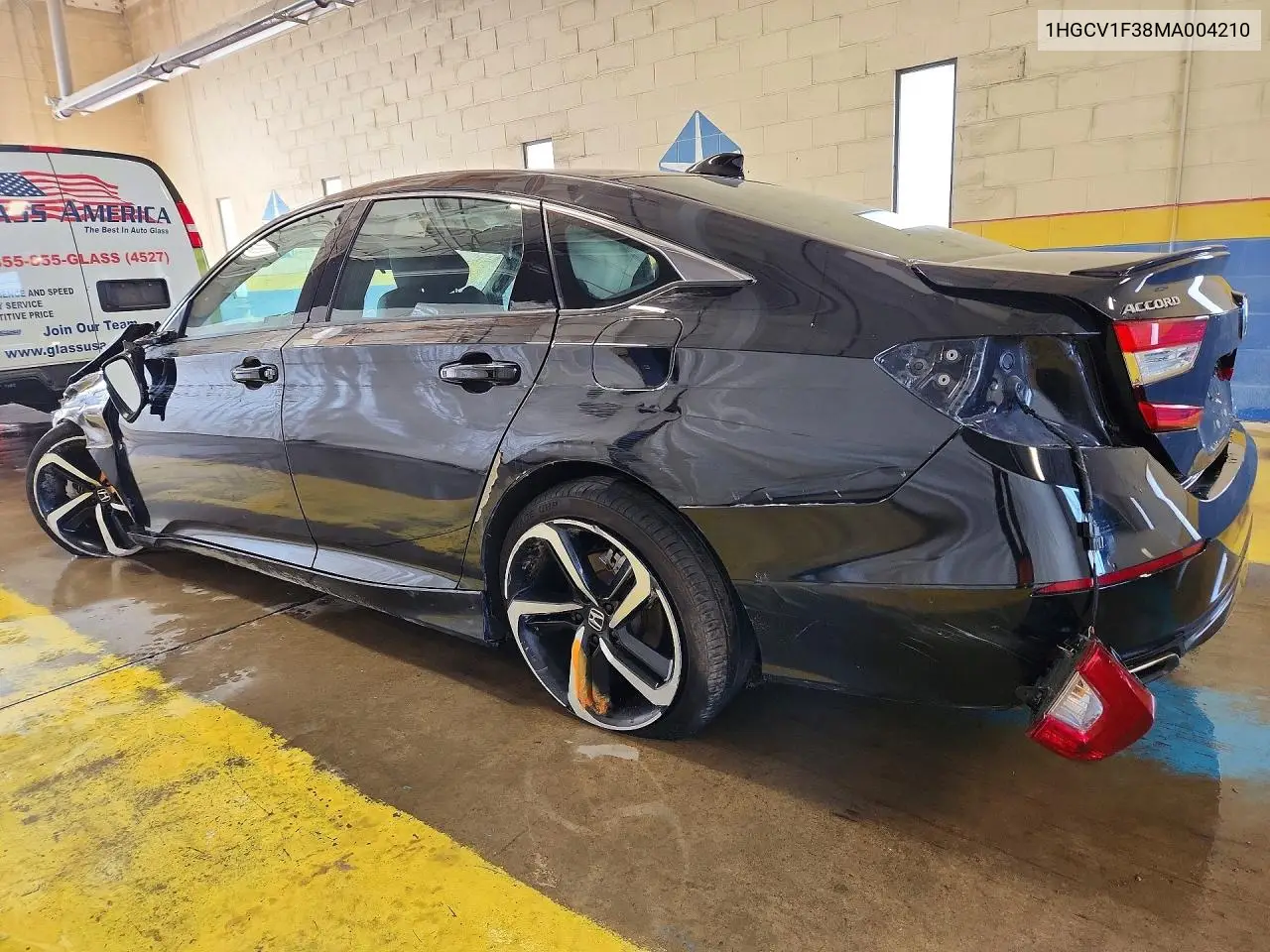 2021 HONDA ACCORD VIN 1HGCV1F38MA004210 — фото 2